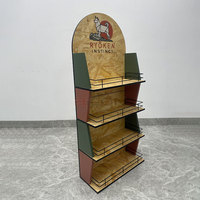 Étagère de présentation de nourriture pour animaux de compagnie sur pied, personnalisée, pour magasin de détail, en bois, pour chiens et chats