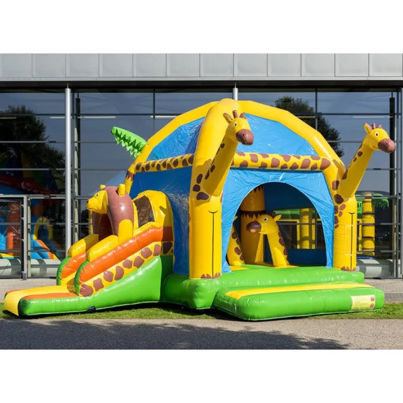 Commercial Giraffe Bouncer With Slide Inflatable Jumping Bouncy House Inflatable Bouncer Jumping Castle Bounce House For Kids