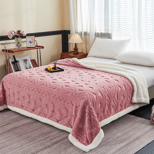 Queen/<strong>King</strong> <strong>Size</strong> Four Seasons Comfortable Nap Knitted <strong>Throw</strong> Blanket Warm Taffeta Thick Solid Anti-Pilling Eco-Friendly Modern - Product Image 2