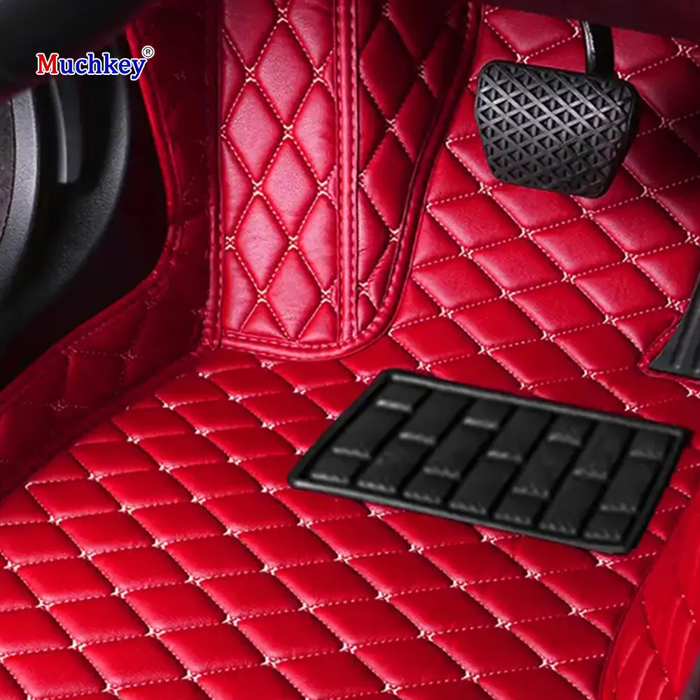 Muchkey fabricante caliente presionado 3D Esteras del coche para Dodge cargador 2016-2018 de cuero de lujo coche esteras para piso
