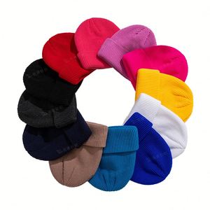 Gorros Unisex 2025, Gorro de Invierno para Hombre y Mujer, Logotipo Personalizado, Bordado, Gorro de Punto Barato, Color Sólido, Gorro Acrílico Cálido - Product Image 1