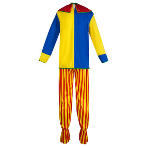 Costume de clown patchwork unisexe en polyester pour fête d'Halloween, scène et cosplay - Product Image 4