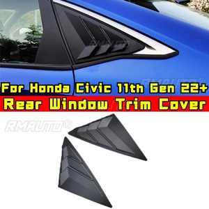 For Honda Civic 11th Generation 2022+ Car Rear Triangle <b>Window</b> Shark Cheek Trim Rear Side <b>Vent</b> <b>Window</b> Trim Cover Modification - Product Image 1