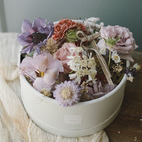 Gros Faible QUANTITÉ MINIMALE DE COMMANDE Offre Spéciale Valentine Jour Emballage Cadeau En Carton Ronde Éternelle Rose Floral Fleuriste Fleur Plaine Boîte Avec Couvercle