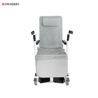 Chaise de transfert pour thérapie de réadaptation légère et durable, approuvée CE ISO, avec élévateur de patient et roues médicales silencieuses