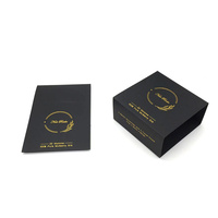 Carton écologique noir imprimé de logo personnalisé Emballage de cadeau d'entreprise de produit de chaussettes Boîte en papier pliante avec tiroir coulissant