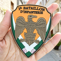 Patch moral en PVC souple 3D gaufré personnalisé, écologique, en forme de cœur, avec support thermocollant pour sacs, bagages, valises et chapeaux