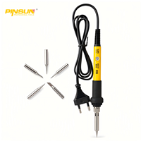 Kit de fer à souder à température réglable, outils de réparation électronique avec fil à souder, colophane et pointes remplaçables