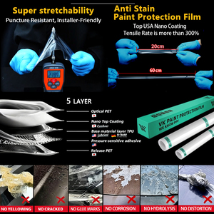 Rollo de Película Protectora de Pintura para Automóviles <span class=keywords><strong>NAR</strong></span> TPU PPF, Película Protectora de Pintura para Automóviles PPF TPH Antiarañazos, Película Protectora de Pintura Satinada PPF - Product Image 2