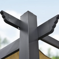 Pergola d'extérieur à toit à persiennes de haute qualité Pergola à auvent rétractable en aluminium Pergola en PVC en aluminium