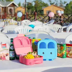 Eco-friendly Bento Box Children's Bread Sandwich Food Box Plastic BPA-free Japanese Style Bento Lunch Box