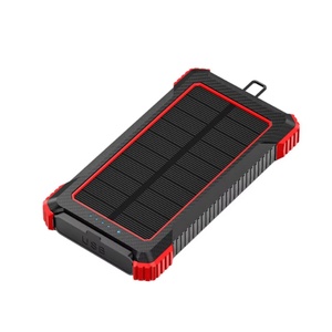 Custom Logo 10000mAh <b>Waterproof</b> Dustproof Drop-Proof Solar Power Bank LED <b>Torches</b> PVC Material Micro USB Input LI-Polymer - Product Image 5