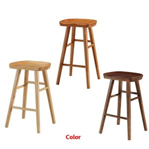 Chaise <span class=keywords><strong>de</strong></span> <span class=keywords><strong>Bar</strong></span> Moderne Simple en Bois Massif <span class=keywords><strong>Tabouret</strong></span> Haut pour Ménage Spécial Restaurant Réception Salon Salle à Manger Hôtel - Product Image 4