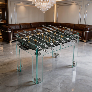 Tavolo da Calcio <span class=keywords><strong>Balilla</strong></span> in Vetro Personalizzato Wanyaju: Design Elegante e Moderno per Famiglie, Tavolo da Calcio in Cristallo di Lusso Leggero per Esterni - Product Image 1