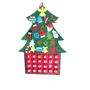 Ornamenti calendario conto alla rovescia feltro albero <span class=keywords><strong>di</strong></span> <span class=keywords><strong>natale</strong></span> calendario dell'avvento 24 giorni albero <span class=keywords><strong>di</strong></span> <span class=keywords><strong>natale</strong></span> - Product Image 4