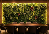 Haie de buis artificielle en plastique, gazon synthétique, plante artificielle murale