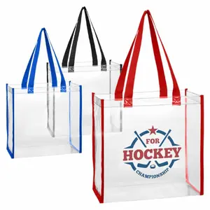 Clear PVC Tote Bag A perfect bag to meet security regulations for sporting events,