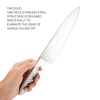 Couteau de cuisine professionnel en acier inoxydable ultra tranchant antidérapant