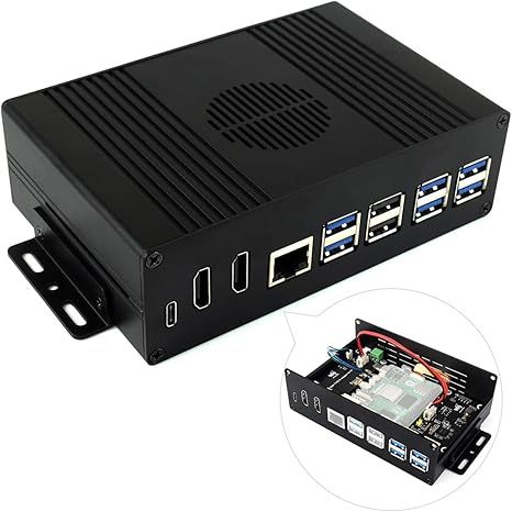 Multi-Functional All-in-One Mini-Computer Kit, Compatible with Raspberry Pi 5, Aluminum Alloy Case, Comes with PCIe