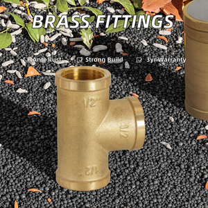 Raccords de tuyauterie filetés en laiton haute pression en gros, coude, té, douille, toutes tailles, raccords en laiton - Product Image 2