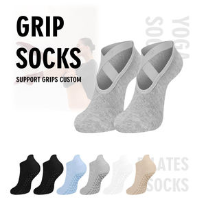 Chaussettes de sport, yoga et danse tricotées antidérapantes à cinq orteils et coupe haute, livraison directe usine, en stock pour l'automne - Product Image 1