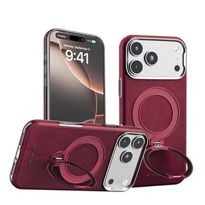 Étui de téléphone en cuir magnétique pour iPhone 18 Pro Max avec support rotatif, étui en cuir de luxe pour iPhone 18 - Product Image 5