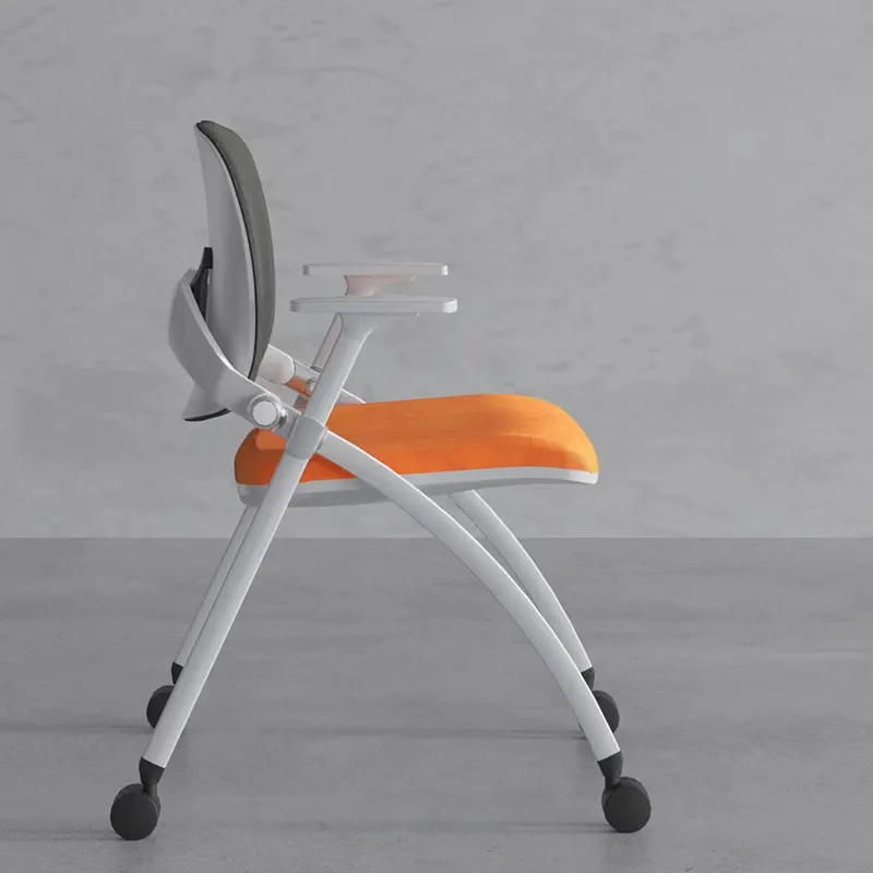 Modern tasarım ofis katlanır eğitim koltuğu öğrenci konferans odası okul için çalışma koltuğu toptan çok fonksiyonlu sandalye