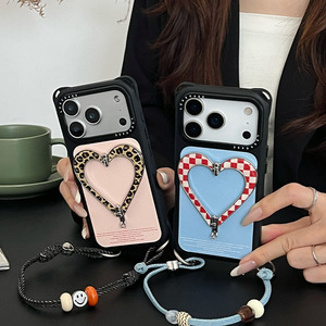 Funda para Teléfono Zenos Estilo Coreano con Soporte en Forma de Corazón y Correa Cruzada, Cubierta de Cuero a Prueba de Golpes en las 4 Esquinas para iPhone - Product Image 6
