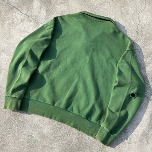 Sudadera con capucha de media cremallera de felpa francesa personalizada, con efecto desgastado, hombros caídos, lavado ácido y estampado, de algodón, para hombre - Product Image 2