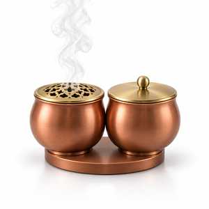 Metal <b>Incense</b> Burner Handcrafted Antique Style Aromatherapy Holder for <b>Incense</b> Sticks <b>Cones</b> Meditation Room and Home Decoration - Product Image 4