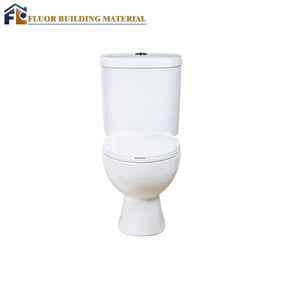 Inodoro de cerámica de dos piezas con sifón en P y descarga por arrastre para baño, venta al por mayor de fábrica - Product Image 3