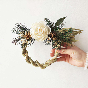 <span class=keywords><strong>Couronne</strong></span> <span class=keywords><strong>de</strong></span> <span class=keywords><strong>paille</strong></span> artisanale douce et éternelle du Yunnan – Longue durée <span class=keywords><strong>de</strong></span> vie (3-5 ans) – Écologique – 30x30cm - Product Image 5