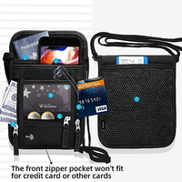 Portefeuille de voyage personnalisé pour passeport, pochette de rangement pour cartes, porte-passeport anti-RFID à porter autour du cou