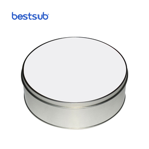 BestSub Sublimation <strong>Round</strong> Metal Tin Candy Gift <strong>Box</strong> TG02 W/o Alu Insert - Product Image 2