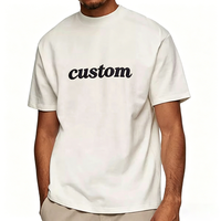 Camiseta de Cuello Redondo Personalizada de Alta Calidad para Hombre, Fabricada con Tela Gruesa 100% Algodón, Estilo Oversize