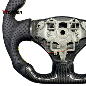 YTcarbon pour <span class=keywords><strong>206</strong></span> CC SW GT pièces automobiles accessoires intérieurs de voiture Style de course <span class=keywords><strong>volant</strong></span> en Fiber de carbone véritable personnalisé - Product Image 4