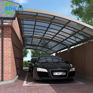 Abri d'auto en polycarbonate aluminium cantilever simple personnalisé avec protection contre la pluie pour le stationnement de voiture de hangar - Product Image 6