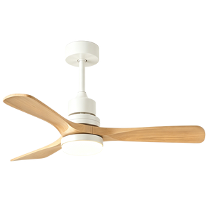 Ventilador de Techo Moderno de Tres Aspas con Acabado de Madera y Luz para Salas de Estar, Dormitorios e Interiores de Casas Contemporáneas - Product Image 3