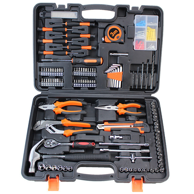 Multi-functional Electrician Toolbox and Wrench/Socket Set for Home and Auto Repair