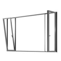 Ventana Abatible de Aluminio con Marco Delgado, Micro Ventilación, Rotura de Puente Térmico, Aislamiento Acústico, Doble Acristalamiento, Resistente al Viento