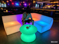 Ensemble de canapés et chaises lumineux à LED RGB modernes pour dropshipping – Mobilier LED lumineux pour extérieur, boîte de nuit, jardin, événements
