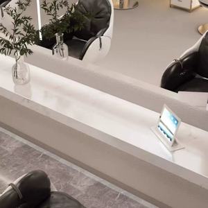 Estación de Espejo de Peluquería Específica para Salón con Gabinete para Herramientas, Espejo de Barbería Montado en la Pared, Encimera - Product Image 6