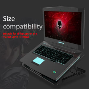Rgb Laptop Koeler Met <span class=keywords><strong>5</strong></span> Ventilatoren Verstelbare Stand Stille Radiator <span class=keywords><strong>Notebook</strong></span> <span class=keywords><strong>Computer</strong></span> Plastic Materiaal In Voorraad - Product Image 5