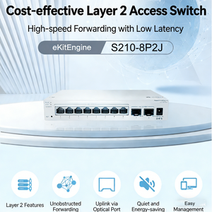 สำหรับสวิตช์จัดการเลเยอร์ 2 รุ่น S210 ซีรีส์ S210-8P2J พร้อมพอร์ตไฟฟ้า 8 พอร์ต + พอร์ตออปติคอล 2.5GE 2 พอร์ต รองรับ PoE SNMP กำลังไฟ 128W สำหรับ SOHO - Product Image 1