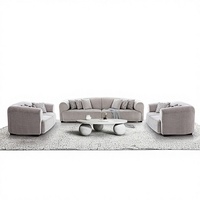 ORRIS LIVING Ensemble de canapés design Malabar, mobilier de luxe rembourré en tissu moderne pour appartement, hôtel, intérieurs haut de gamme