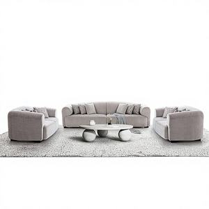 Juego de Sofás de Diseño Malabar, Muebles de Asientos de Lujo Tapizados en Tela Moderna para Apartamentos, Centros Comerciales y Villas, Interiores Premium - Product Image 1