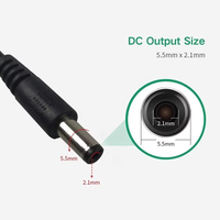Cable de Extensión con Conector Macho DC5525 y Conector Hembra DC5521, 18AWG, Revestimiento de PVC, Conductor de Cobre Desnudo, Modelo QB-021944, para Alimentación de Proyector por CC