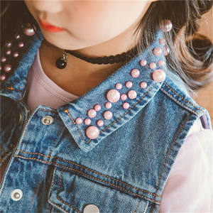 Achetez des robes pakistanaises pour enfants de marque, douces et moelleuses, pour les petites filles, pour les fêtes, avec veste en jean et gilet, en Chine - Product Image 5