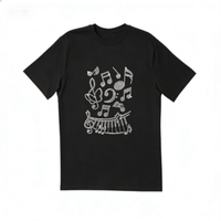 Ventes chaudes : Designs personnalisés en strass pour les amateurs de musique, transferts thermiques pour t-shirts
