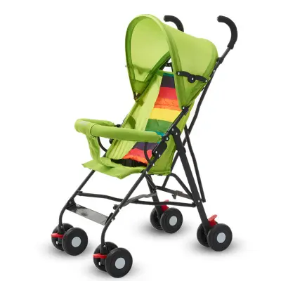 Дешевая легкая детская коляска простого типа с складным навесом